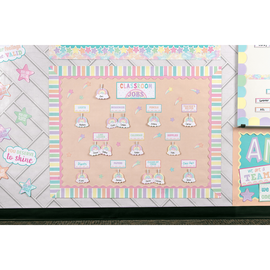Pastel Pop Classroom Jobs Mini Bulletin Board-Mini Bulletin Boards-Tools 4 Teaching-Classroom Decor and More