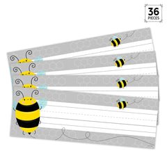 Busy Bees Bees Name Plates-Nameplates & Name Tags-Tools 4 Teaching-Classroom Decor and More