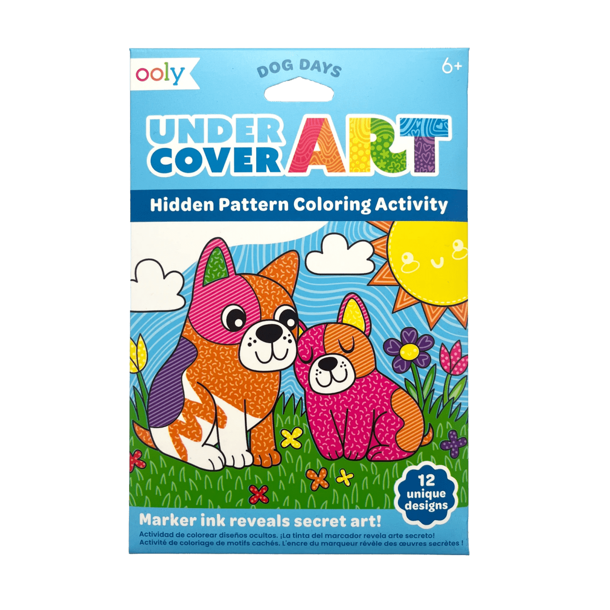 Undercover Art Hidden Pattern Coloring Activity Art Cards - Dog Days ...