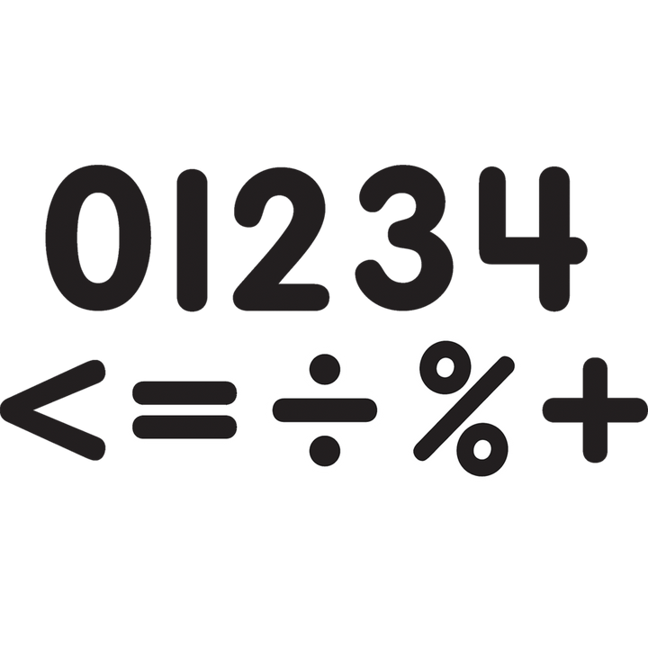 Black Classic 2 1/2" Magnetic Numbers-Magnetic-Tools 4 Teaching-Classroom Decor and More