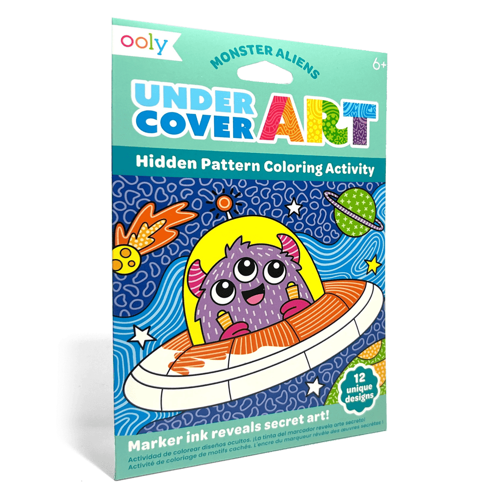Undercover Art Hidden Pattern Coloring Activity Art Cards - Monster Aliens-Activity Pads-Tools 4 Teaching-Classroom Decor and More