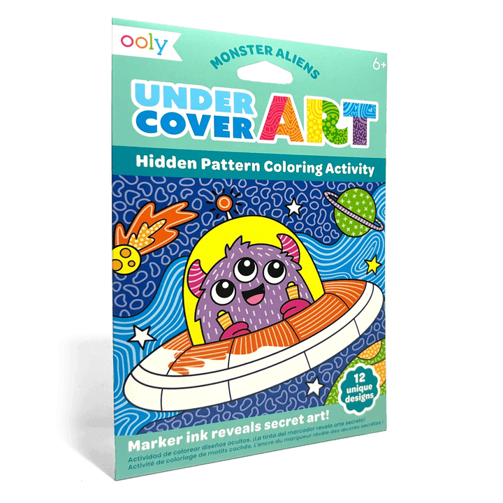 Undercover Art Hidden Pattern Coloring Activity Art Cards - Monster Aliens-Activity Pads-Tools 4 Teaching-Classroom Decor and More