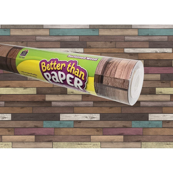 Better Than Paper® Bulletin Board Roll: Reclaimed Wood-Bulletin Board Paper - Better Than Paper-Tools 4 Teaching-Classroom Decor and More