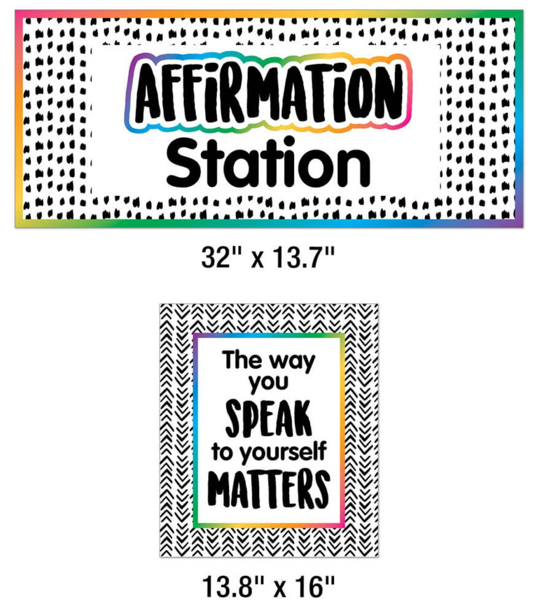 Affirmation Station Bulletin Board Set-Bulletin Board Sets-Tools 4 Teaching-Classroom Decor and More
