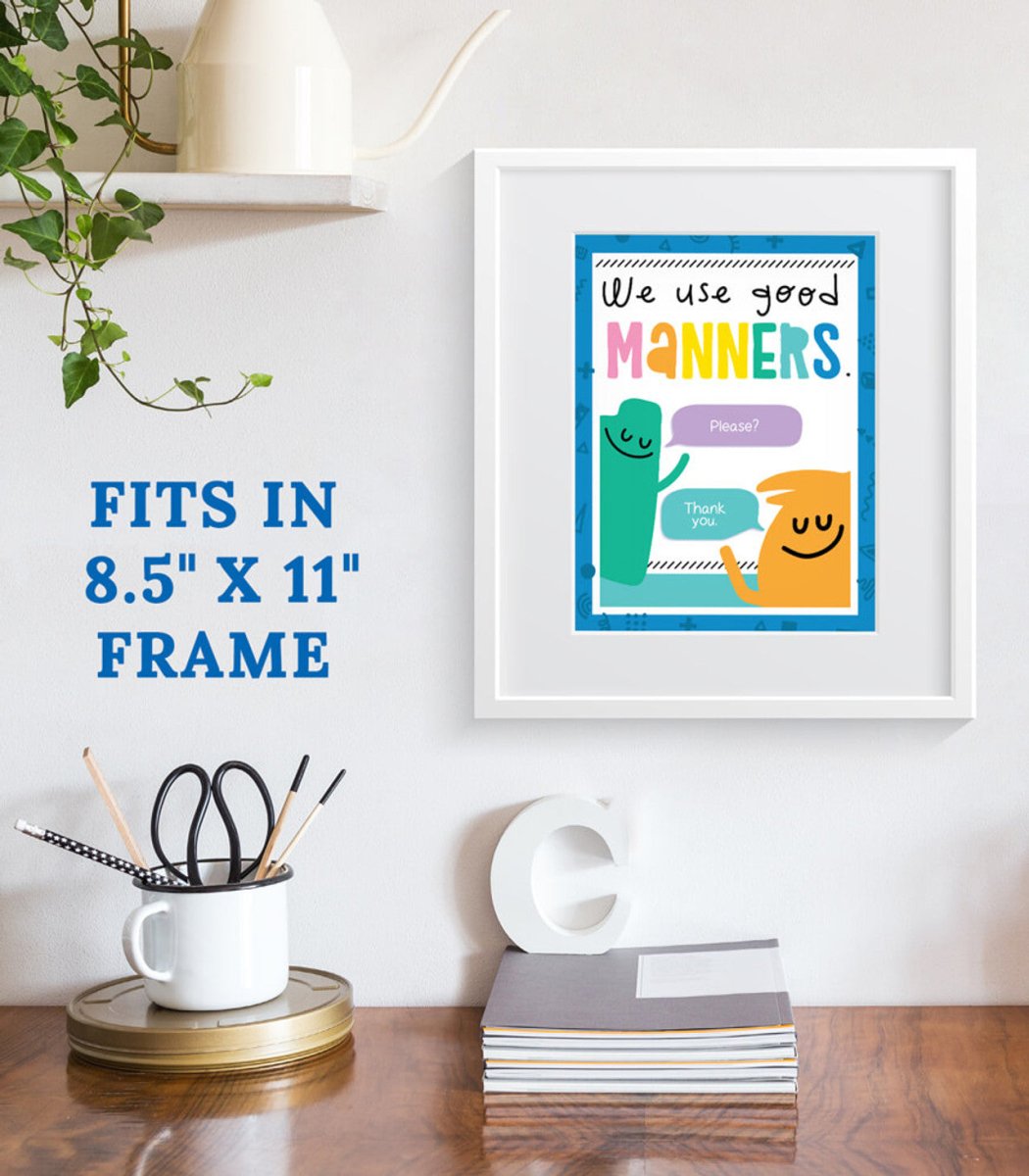 Happy Place Mini Posters: Rules for a Happy Class Poster Set-Posters-Tools 4 Teaching-Classroom Decor and More