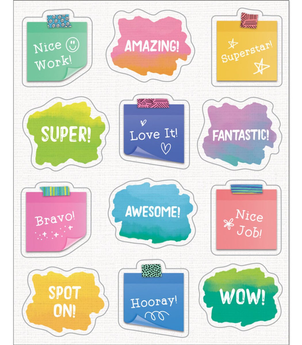 Creatively Inspired Doodle Motivational Shape Stickers-Stickers-Tools 4 Teaching-Classroom Decor and More