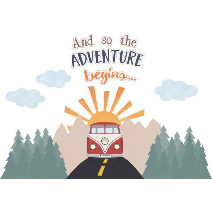 Moving Mountains Road Trip The Adventure Begins Bulletin Board-Bulletin Board Sets-Tools 4 Teaching-Classroom Decor and More