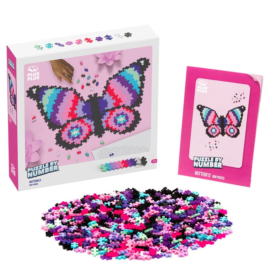 *PLUS PLUS® Puzzle by Number® - 800 PC - Butterfly-Plus Plus-Tools 4 Teaching-Classroom Decor and More