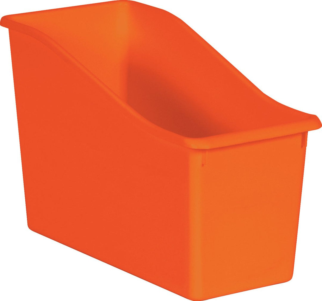 Plastic Book Bin: Orange-Organization-Tools 4 Teaching-Classroom Decor and More