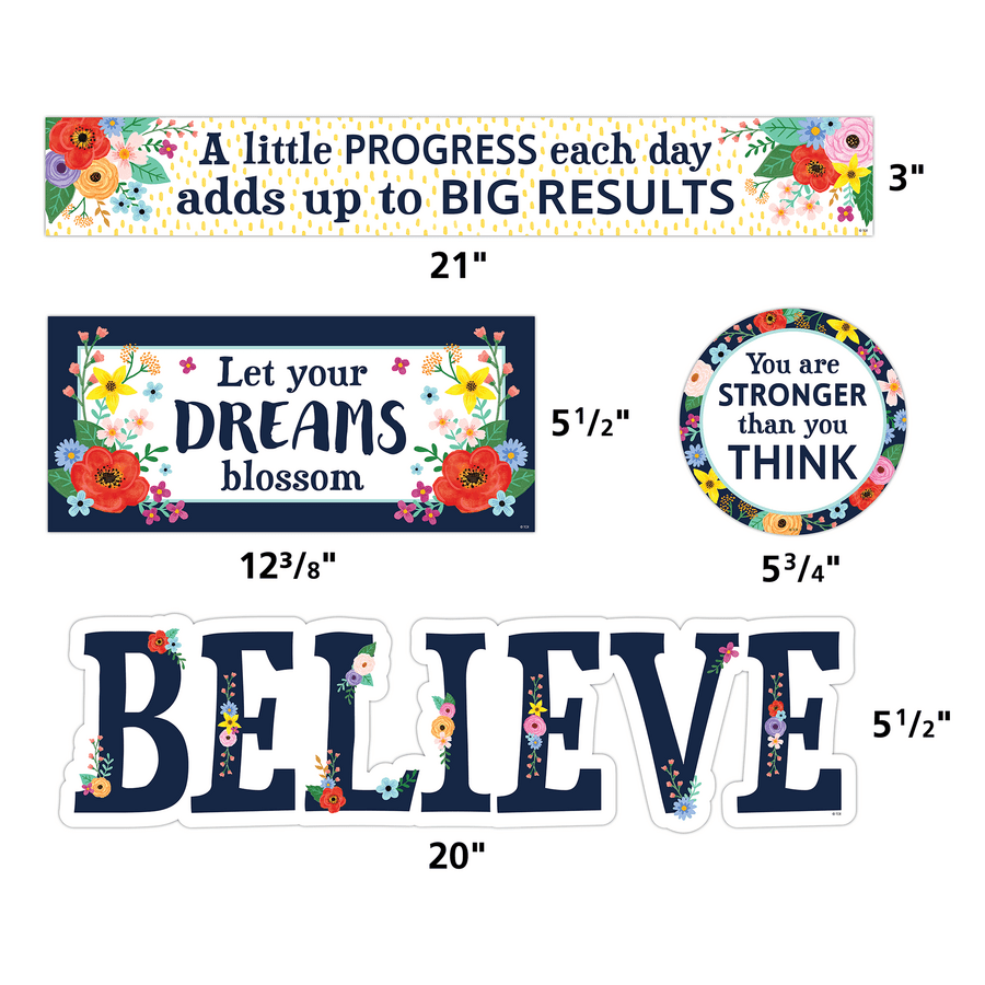 Wildflowers Mini Bulletin Board-Mini Bulletin Boards-Tools 4 Teaching-Classroom Decor and More