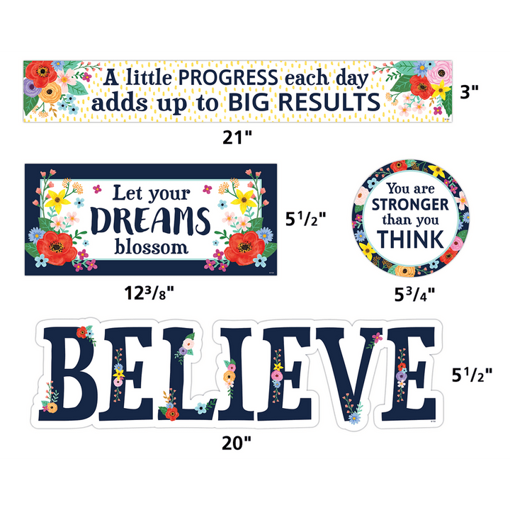 Wildflowers Mini Bulletin Board-Mini Bulletin Boards-Tools 4 Teaching-Classroom Decor and More