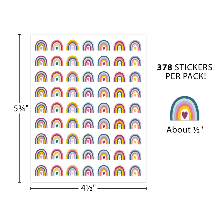 Oh Happy Day Rainbow Mini Stickers-Stickers-Tools 4 Teaching-Classroom Decor and More