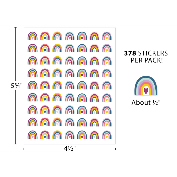 Oh Happy Day Rainbow Mini Stickers-Stickers-Tools 4 Teaching-Classroom Decor and More