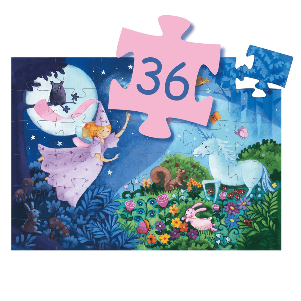 The Fairy & the Unicorn 36pc Silhouette Jigsaw Puzzle-Puzzles-Tools 4 Teaching-Classroom Decor and More