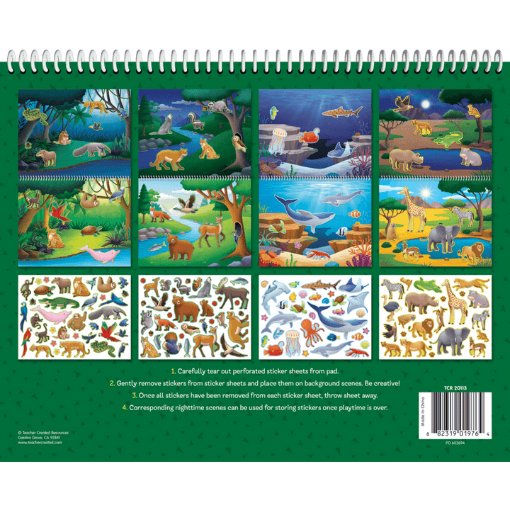 Animal Habitats Reusable Sticker Pad-Stickers-Tools 4 Teaching-Classroom Decor and More