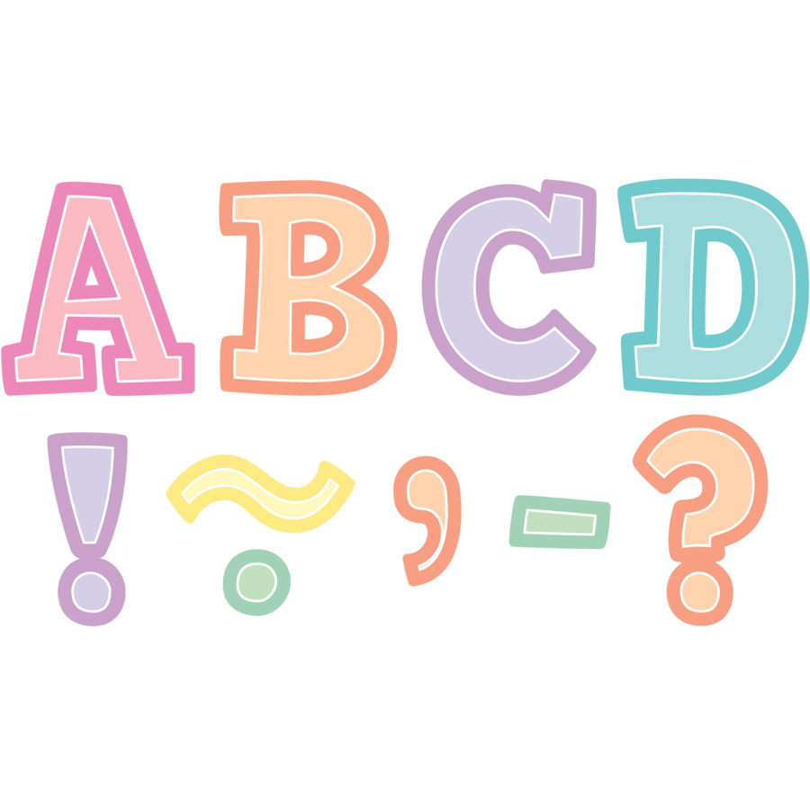 Pastel Pop Bold Block 3" Magnetic Letters-Magnetic-Tools 4 Teaching-Classroom Decor and More