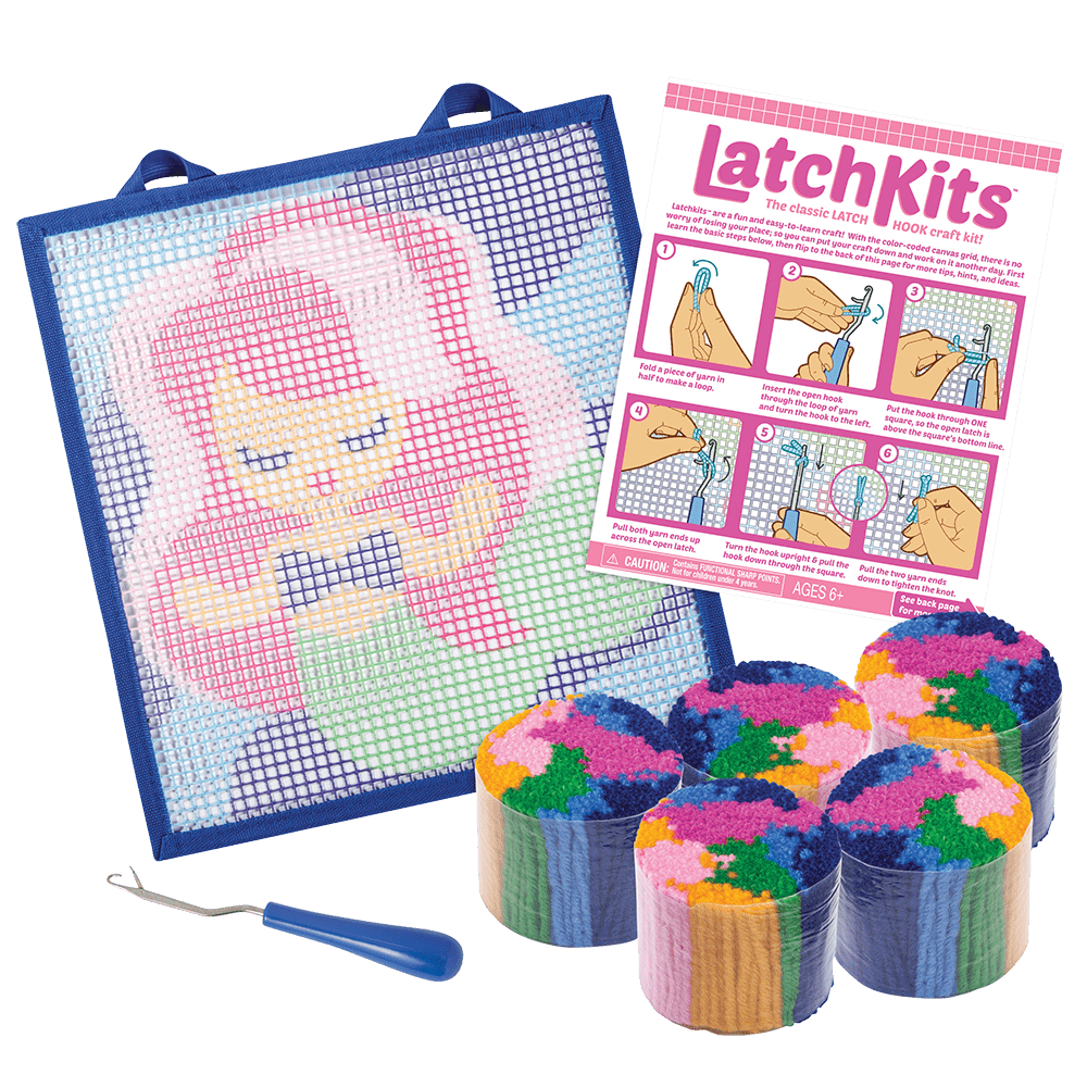 Latchkits™Mermaid Latch Hook Kit-Craft Activity-Tools 4 Teaching-Classroom Decor and More