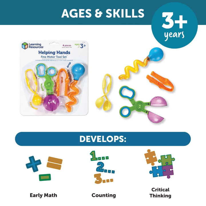 Helping Hands Fine Motor Tool Set™-Fine Motor-Tools 4 Teaching-Classroom Decor and More