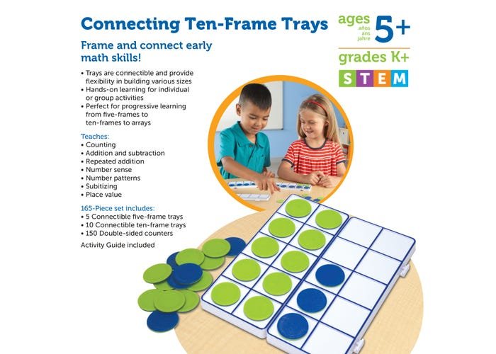 Connecting Ten-Frame Trays-Place Value & Ten Frame-Tools 4 Teaching-Classroom Decor and More