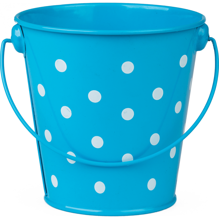 Bucket: Aqua Polka Dots-Organization-Tools 4 Teaching-Classroom Decor and More