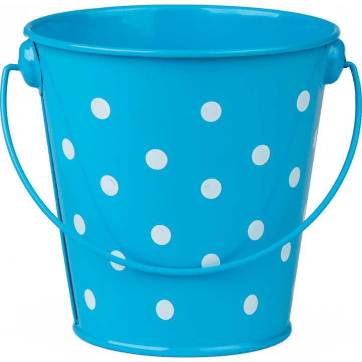 Bucket: Aqua Polka Dots-Organization-Tools 4 Teaching-Classroom Decor and More