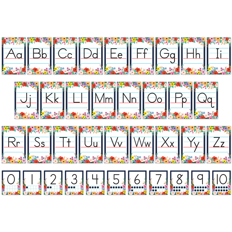 Wildflowers Alphabet Bulletin Board-Bulletin Board Sets-Tools 4 Teaching-Classroom Decor and More