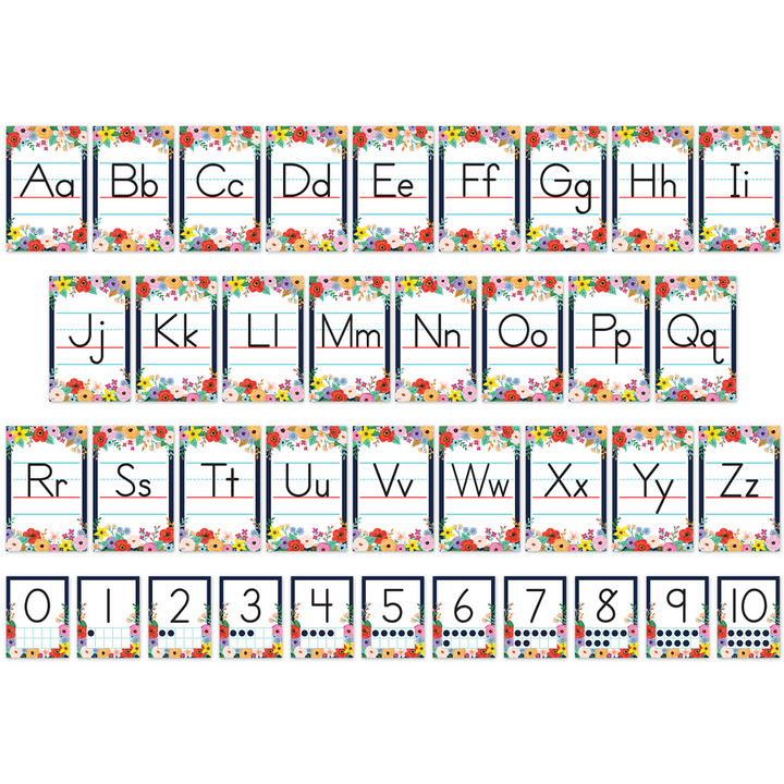 Wildflowers Alphabet Bulletin Board-Bulletin Board Sets-Tools 4 Teaching-Classroom Decor and More