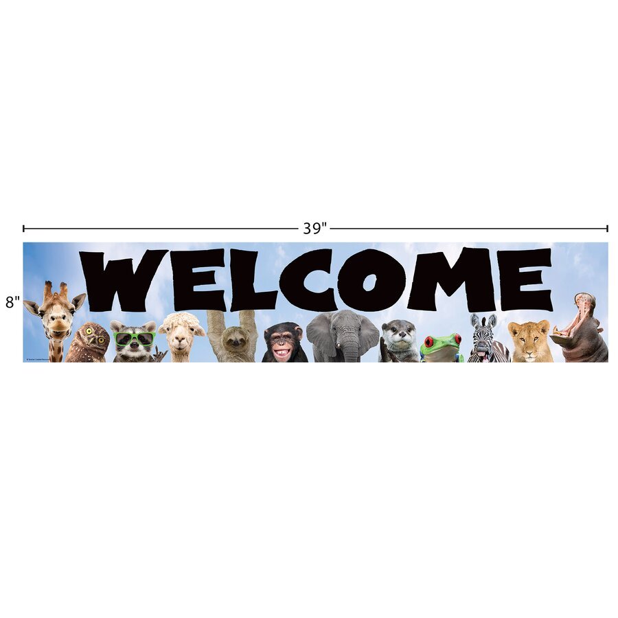 Go Wild Animals Welcome Banner-Banner-Tools 4 Teaching-Classroom Decor and More