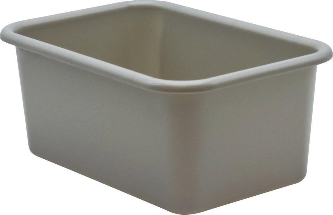Small Plastic Storage Bin: Gray-Organization-Tools 4 Teaching-Classroom Decor and More