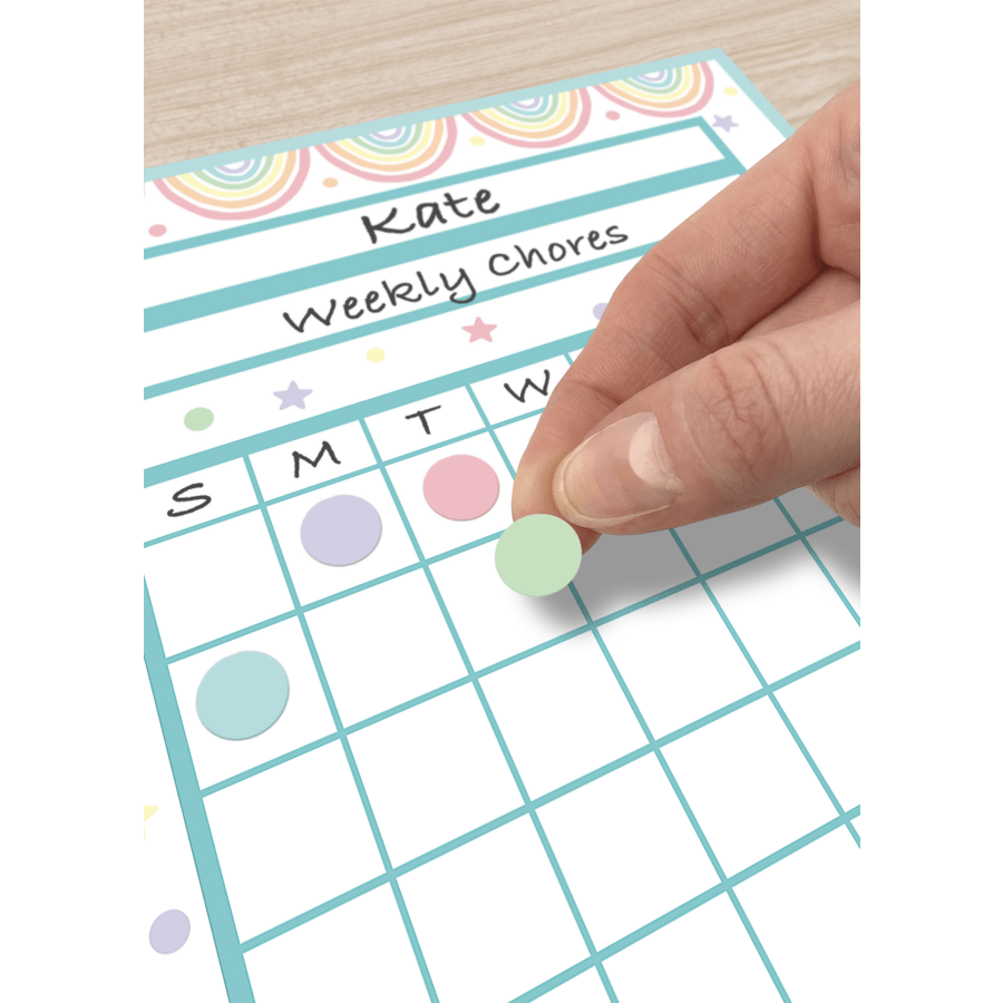 Pastel Pop Circles Mini Stickers Valu-Pak-Stickers-Tools 4 Teaching-Classroom Decor and More