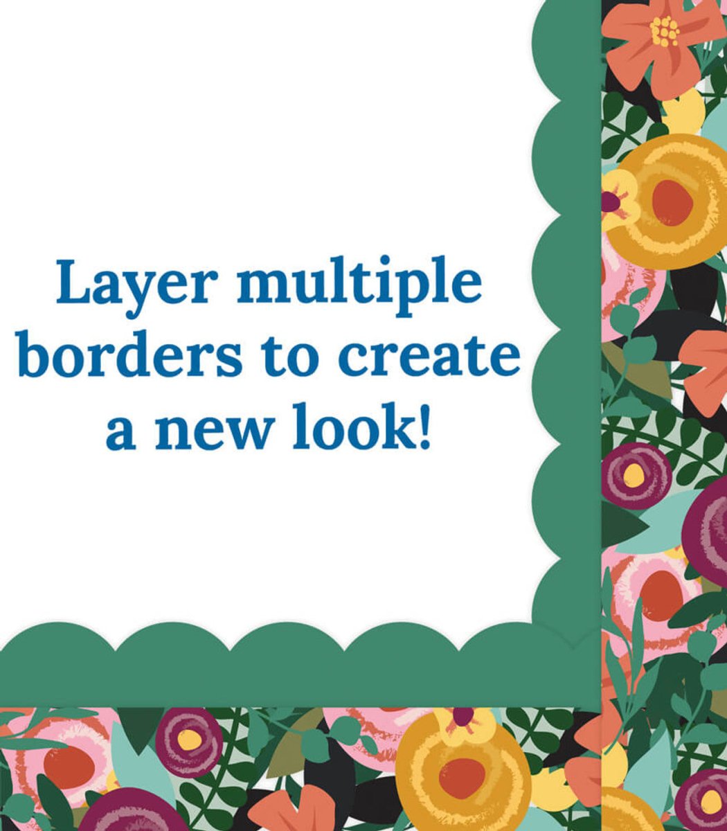 Grow Together Jade Green Scalloped Bulletin Board Borders-Borders-Tools 4 Teaching-Classroom Decor and More