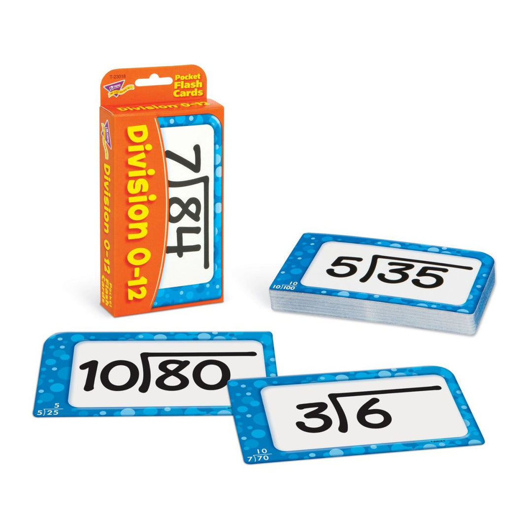 Division 0-12 Pocket Flash Cards-Flashcards-Tools 4 Teaching-Classroom Decor and More
