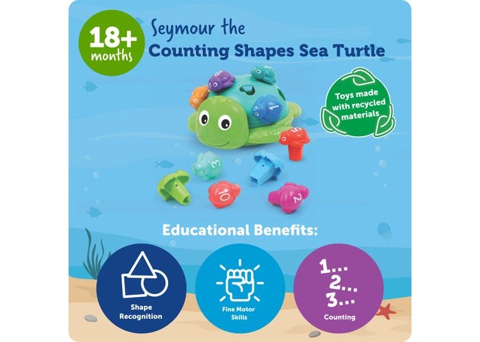 Seymore the Counting Shapes Sea Turtle-Numbers, Counting & Sorting-Tools 4 Teaching-Classroom Decor and More