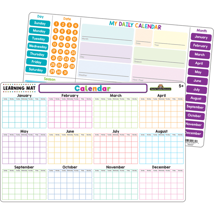 Calendar Learning Mat-Teaching Materials-Tools 4 Teaching-Classroom Decor and More