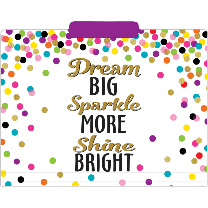 Confetti File Folders-Office Supplies-Tools 4 Teaching-Classroom Decor and More
