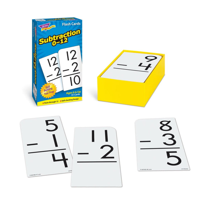 Subtraction 0-12 Skill Drill Flash Cards-Flashcards-Tools 4 Teaching-Classroom Decor and More