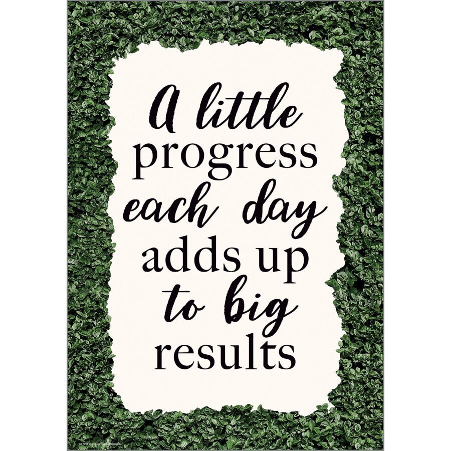 A Little Progress Each Day Adds Up to Big Results Positive Poster-Posters-Tools 4 Teaching-Classroom Decor and More