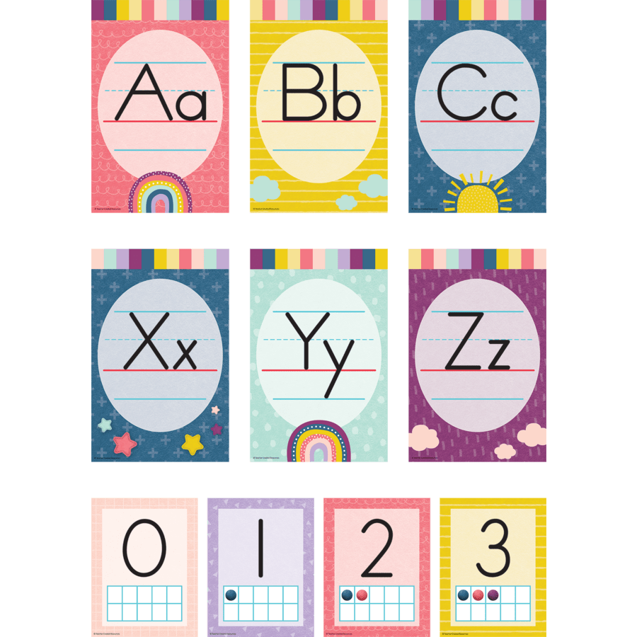 Oh Happy Day Alphabet Bulletin Board-Bulletin Board Sets-Tools 4 Teaching-Classroom Decor and More