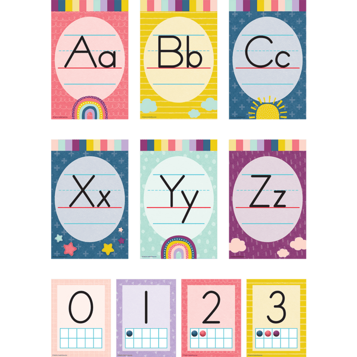 Oh Happy Day Alphabet Bulletin Board-Bulletin Board Sets-Tools 4 Teaching-Classroom Decor and More