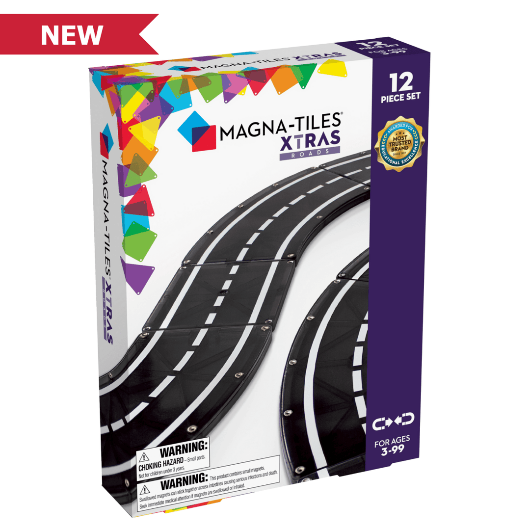 Magna-Tiles® XTRAS: Roads 12-Piece Set-Magnatiles-Tools 4 Teaching-Classroom Decor and More