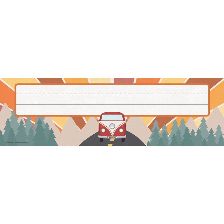 Moving Mountains Road Trip Flat Name Plates-Nameplates & Name Tags-Tools 4 Teaching-Classroom Decor and More