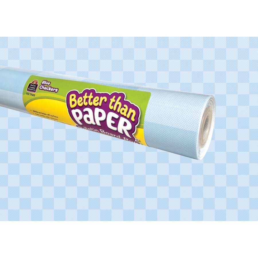 Better Than Paper® Bulletin Board Roll: Blue Checkers-Bulletin Board Paper - Better Than Paper-Tools 4 Teaching-Classroom Decor and More