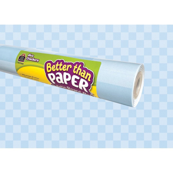 Better Than Paper® Bulletin Board Roll: Blue Checkers-Bulletin Board Paper - Better Than Paper-Tools 4 Teaching-Classroom Decor and More