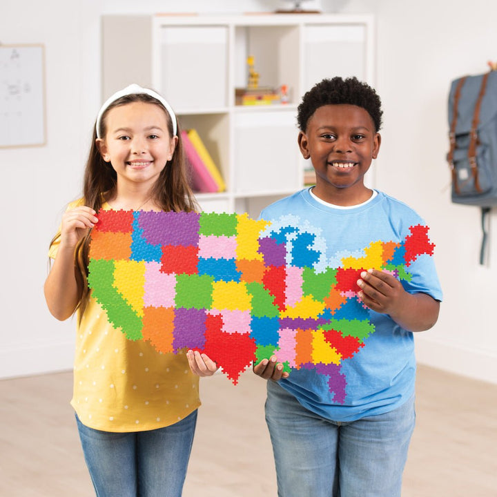 PLUS PLUS® Puzzle by Number® - 1400 PC - Map of The United States-Plus Plus-Tools 4 Teaching-Classroom Decor and More