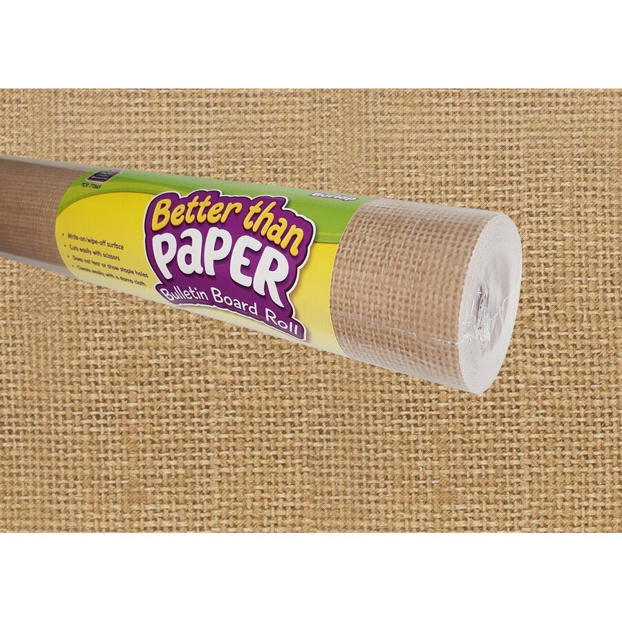 Better Than Paper® Bulletin Board Roll: Burlap-Bulletin Board Paper - Better Than Paper-Tools 4 Teaching-Classroom Decor and More