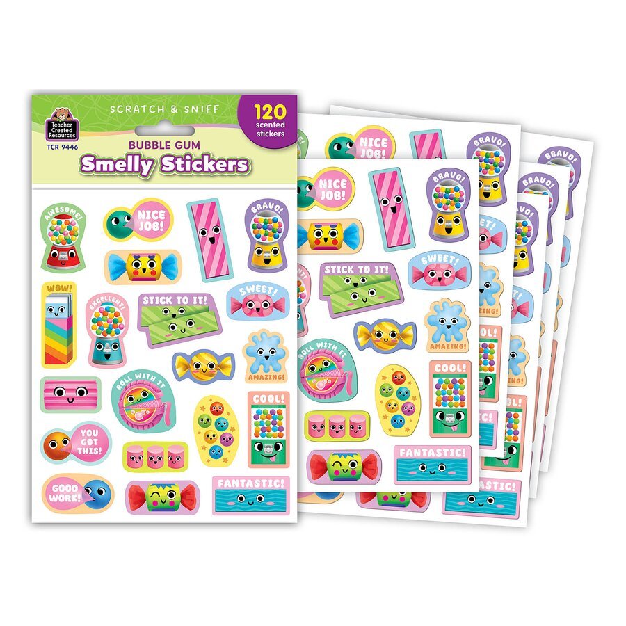 Bubble Gum Smelly Stickers-Stickers-Tools 4 Teaching-Classroom Decor and More