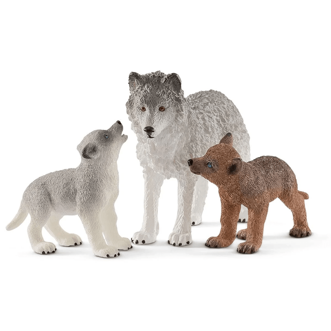 Mother wolf with pups-Schleich USA-Tools 4 Teaching-Classroom Decor and More