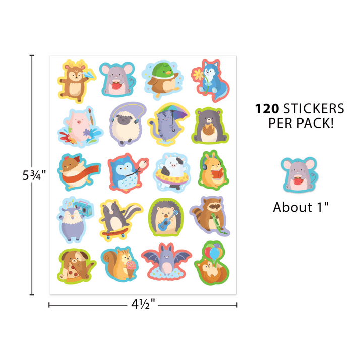 Cute Critter Stickers-Stickers-Tools 4 Teaching-Classroom Decor and More