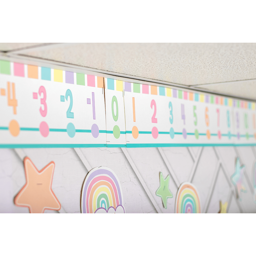 Pastel Pop Number Line (-20 to +120) Bulletin Board-Bulletin Board Sets-Tools 4 Teaching-Classroom Decor and More
