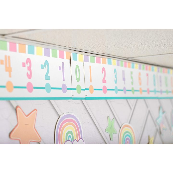 Pastel Pop Number Line (-20 to +120) Bulletin Board-Bulletin Board Sets-Tools 4 Teaching-Classroom Decor and More